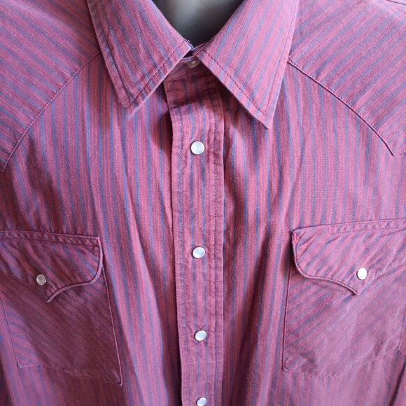 Mens 20-36 3XL Vintage Western Shirt 1990's Ruddock Cowboy Snap Purple Blue - Picture 1 of 6